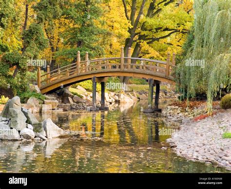 Japanese Garden In Autumn Stock Photo Alamy