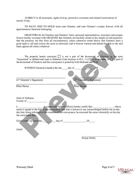 Alabama Warranty Deed From Husband And Wife To A Trust Us Legal Forms