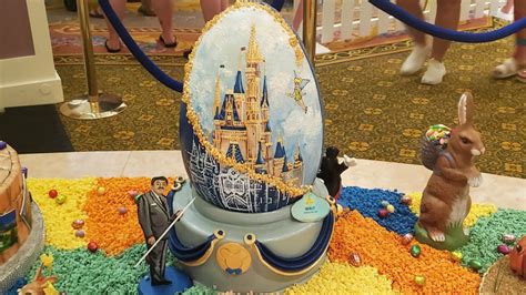 A Look At The Easter Egg Display At Disneys Grand Floridian