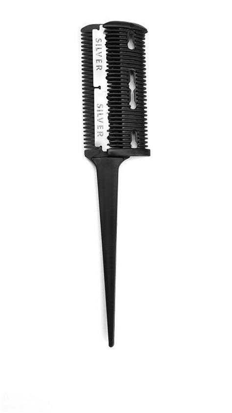 Hair Trimming Razor Comb Brush Grooming Double Blade Black Etsy