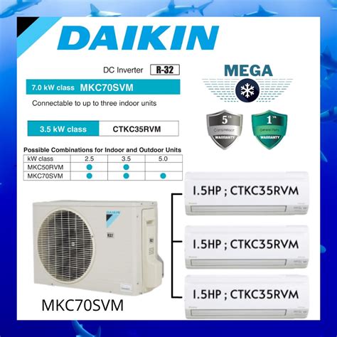 Daikin Multi Split Air Cond Inverter Outdoor Mkc Svm Hp Indoor
