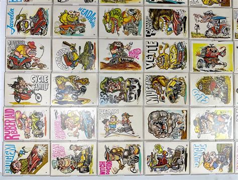 1973 Fabulous Odd Rods Vintage Bubble Gum Trading Card Set Of 66