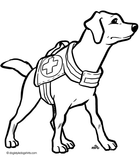 Rescue Dog Colouring Pages Clip Art Library