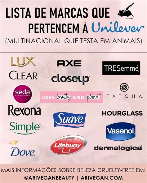 Lista De Marcas Que Pertencem à Unilever Multinacional Que Testa Em