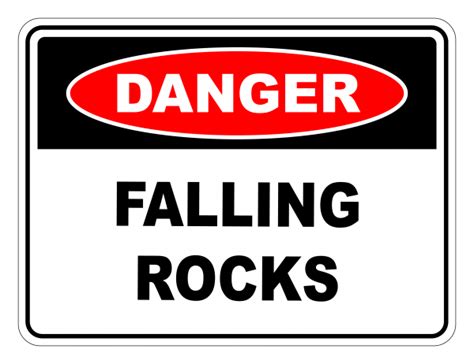 Falling Rocks Danger Safety Sign Safety Signs Warehouse