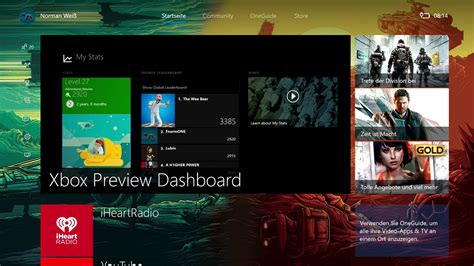 Xbox One Dashboard Neues Update Für Preview Mitglieder Erschienen