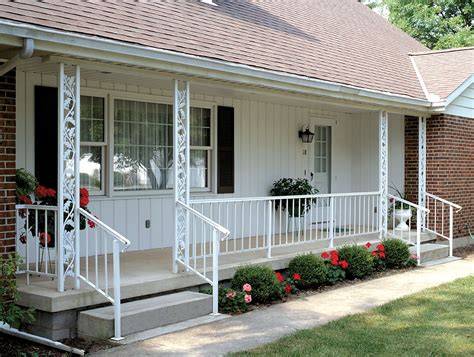 Residential Railing On A Front Porch With Decorative Columns Porch