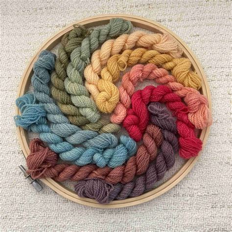 Rainbow Crewel Embroidery Yarn Kit Paivatar Handmade