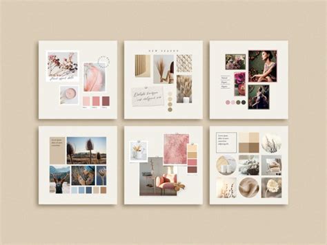 Social Mediainstagram Mood Board Templates For Adobe Photoshop