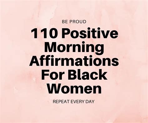 Black Girl Affirmations Printable Affirmations Power