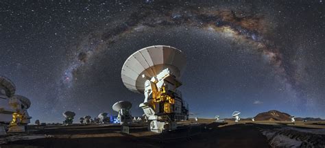 Landscape Nature Milky Way Starry Night Alma Observatory Atacama