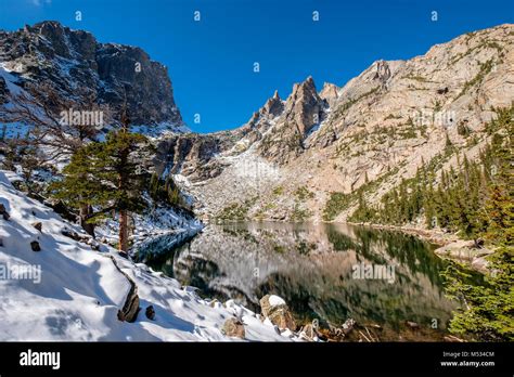 Emerald Lake Rocky Mountains Colorado Usa Stock Photo Alamy