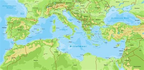 Mapas De Los Paises De La Región Del Mar Mediterraneo Mapa Del