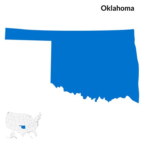 Map Of Oklahoma Oklahoma Map Usa Map 32698651 Png