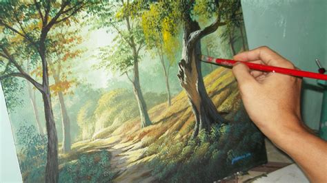 Hope you will enjoy th. Acrylic Landscape Painting Lesson - Forest Trees by ...
