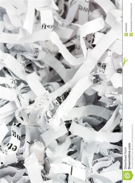 Shredded Paper Close Up Stock Photo Image Of Organization 46882080
