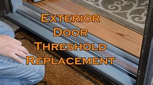 How to replace an exterior door threshold plate - YouTube