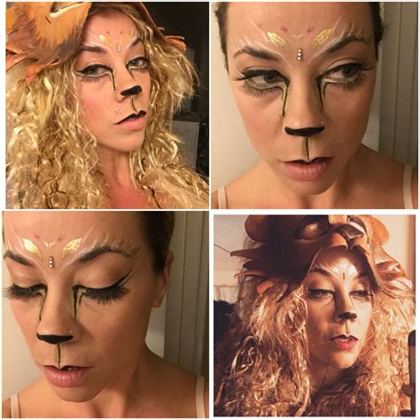 Lion Makeup I Did This Halloween Tried Lashes On The Bottom For Extra