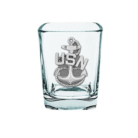 Sparta Pewter Usn Cpo Anchor Square Shot Glass Navy Chiefs Navy Pride Shop Your Navy