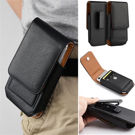 Premium Leather Swivel Belt Clip Phone Pouch Case Holster For Samsung