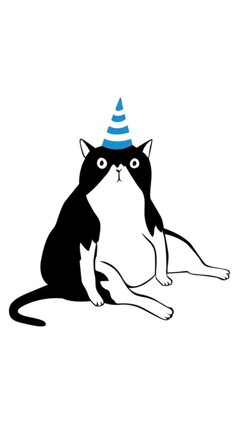 Cat With Party Hat Sticker