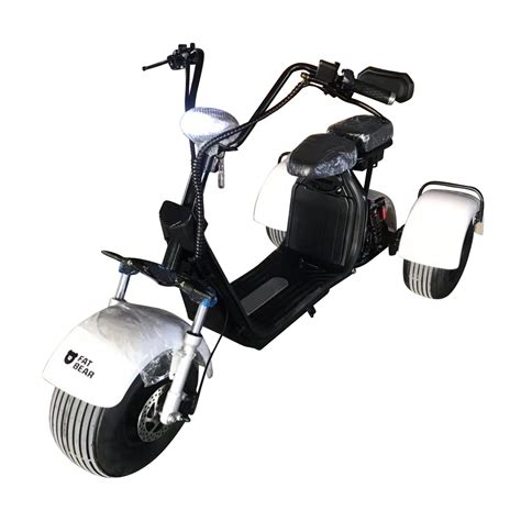 Fat Grizzly Fat Tires 3 Wheel Electric Trike Scooter Moped Harley E Bi