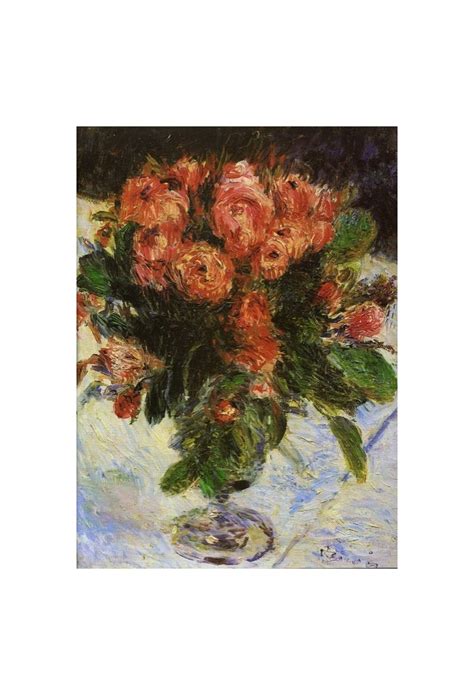 Roses 1890 By Pierre Auguste Renoir Art Gallery Oil Painting