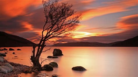 Nature Landscape Beauty Beautiful Sky Mountain Lake Tree Sunset