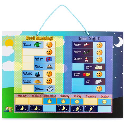 Buy Cadily Magnetic Day And Night Responsibility Chart For Kids Reward