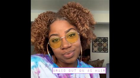 Braid Out On Stretched 4c Hair Youtube