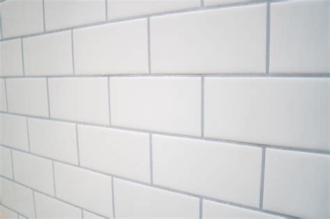 White Subway Tile With Gray Grout Stock Photo Download Image Now Istock