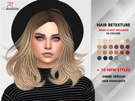 The Sims Resource Leahlillith Sybil Hair Retextured By Remaron Sims