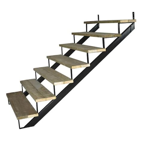 Steel Stair 4 Step Riser For Deck Height 35 Inch 2 Pack Stringer Heavy