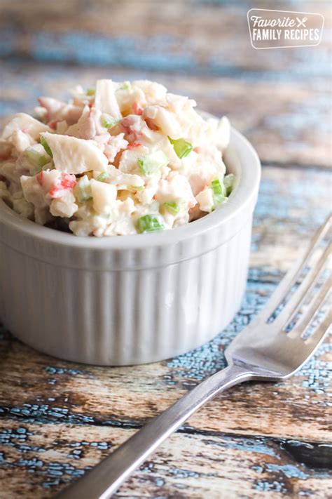 A great salad for summer lunch, dinner and also as an imitation crab meat are actually made of grounded white fish binded with a starch that's why you might have crossed path with this dish sometimes called. Easiest Crab Salad (with 3 ways to serve!) | Favorite ...