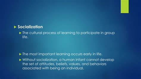 Ppt Sociology Chapter 4 Socialization Powerpoint Presentation Free