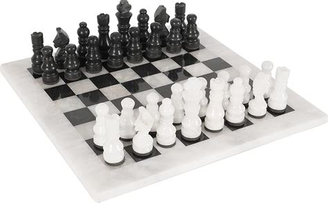 RADICALn White And Black Chess Game Handmade Marble Chess Set Amazon
