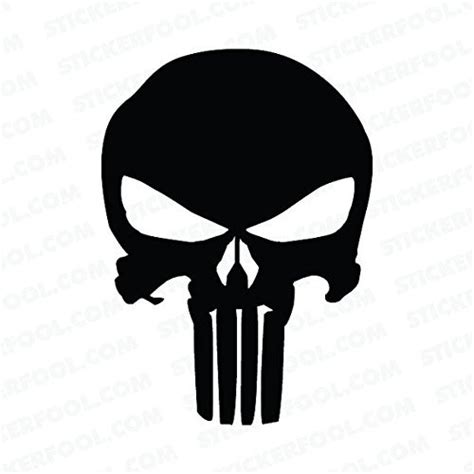 The Punisher Skull Black Premium Quality 7 X 5 Etsy