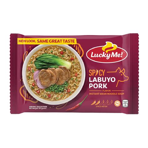 Lucky Me Instant Mami Noodle Soup Spicy Labuyo Pork 50g