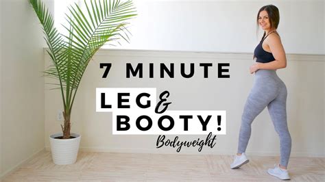 7 Minute Leg And Booty Bodyweight Workout With Ashley Gaita Home Leg