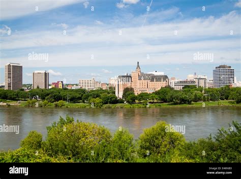 A View Of The Delta Bessborough Hotel South Saskatchewan River And The
