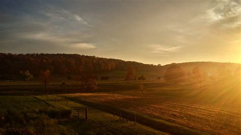 Beautiful Fall Sunset From The Heart Of Lancaster County Pennsylvania