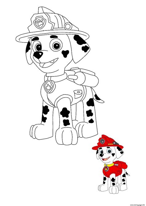 Printable paw patrol marshall coloring pages. Marshall Coloring Pages Printable