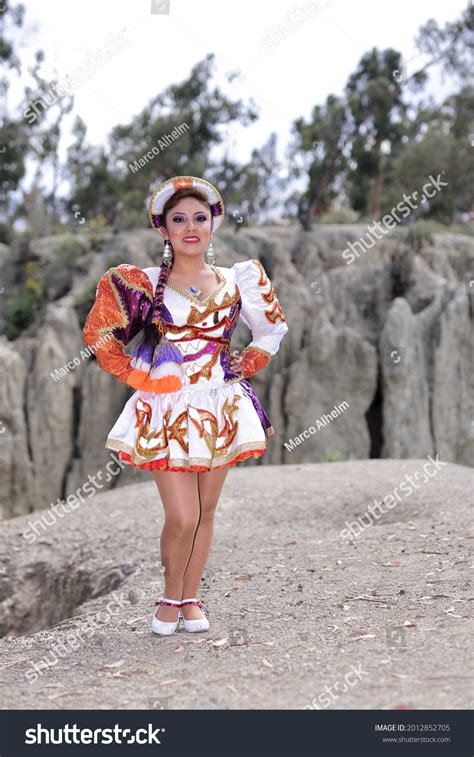 Bolivian Girl Traditional Costume Caporal Dance Stock Photo 2012852705
