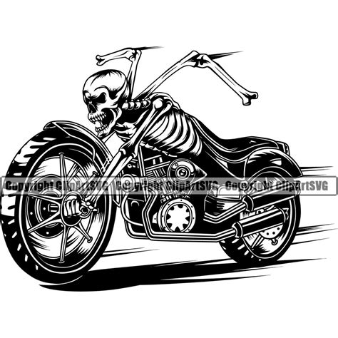 Skeleton Motorcycle Skull Chrome Custom Motor Car Repair Shop Etsy