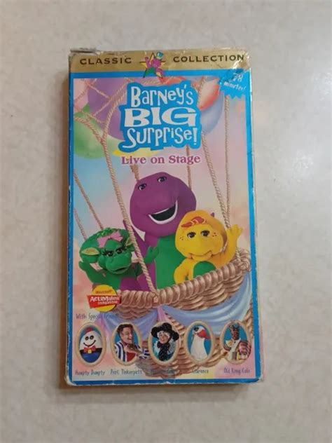 Barney Vhs Tape Barneys Big Surprise Live On Stage Classic Collection