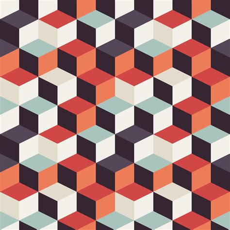 Geometric Seamless Pattern With Retro Squares 694052 Download Free