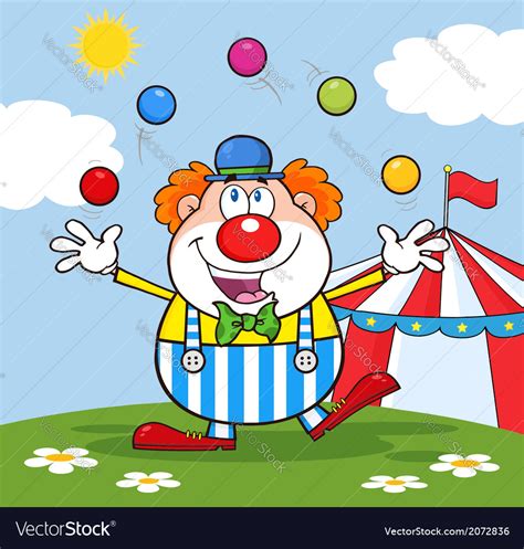 cartoon clown royalty free vector image vectorstock