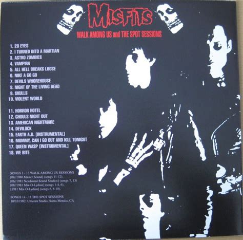 Misfits Walk Among Us And The Spot Sessions Demos Lp Sentinel Records