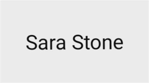 how to pronounce sara stone youtube
