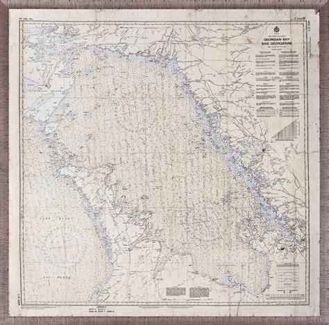 Georgian Bay Nautical Chart 40x40 Barebirch